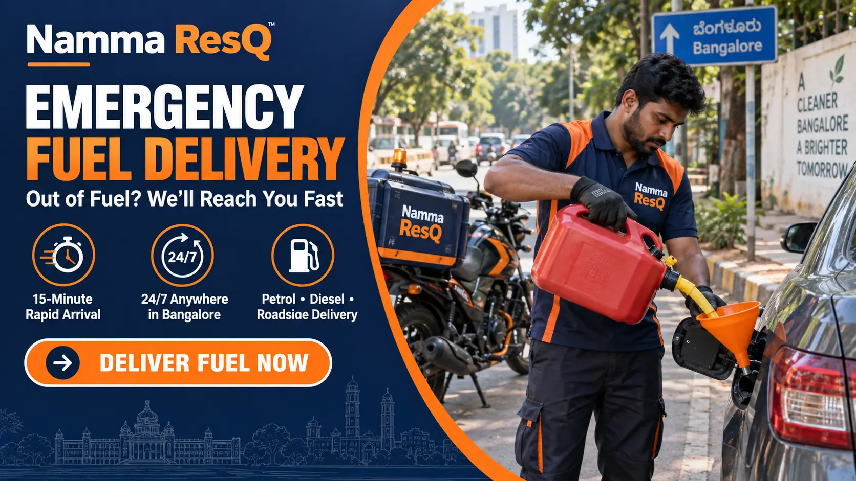 namma resq emergency fuel delivery bangalore