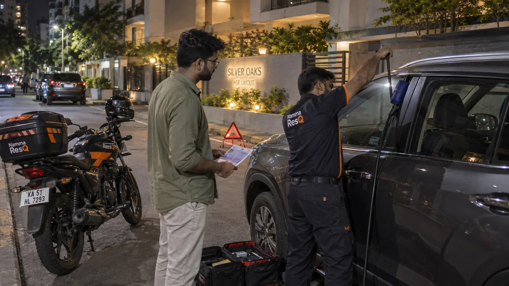 Night car key lockout assistance in Bangalore