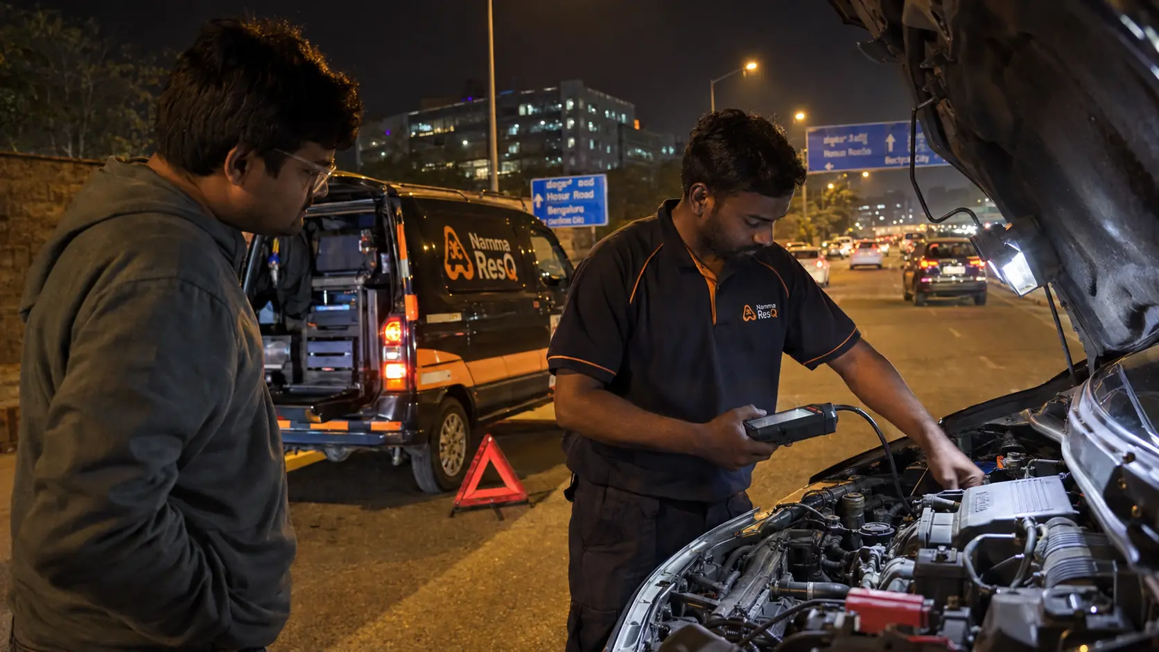 Night self starter diagnosis assistance in Bangalore
