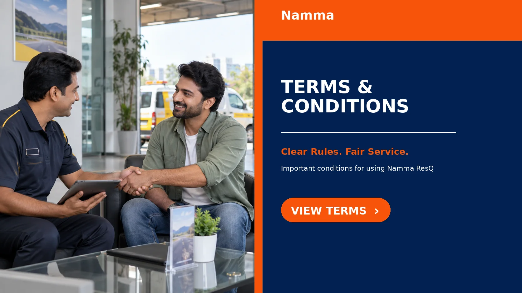 namma resq terms and conditions banner